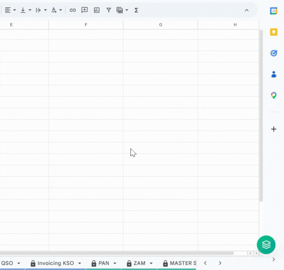 Demonstration of adding sheets to folders